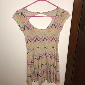 American Eagle multicolored mini skater dress